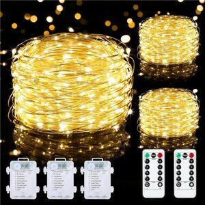 Fairy String Lights Battery Operated 3 Pack Indoor Outdoor Twinkle LED Lights